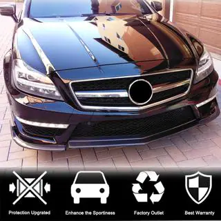 Накладка на передній бампер Lip V1 (для CLS63 AMG SD 2011-2014, Карбон) фото 2