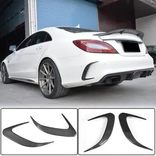 Накладки на задній бампер (для Base / CLS63 AMG SD 2015-2018, Карбон) фото 1