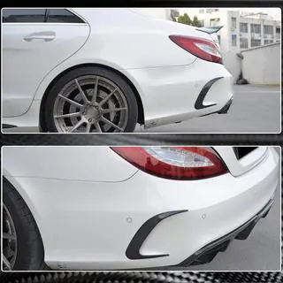 Накладки на задній бампер (для Base / CLS63 AMG SD 2015-2018, Карбон) фото 4