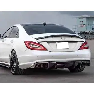 Дифузор заднього бампера (для AMG-Line/CLS63 AMG 2011-2014, Карбон) фото 3