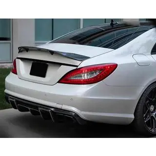 Дифузор заднього бампера (для AMG-Line/CLS63 AMG 2011-2014, Карбон) фото 4