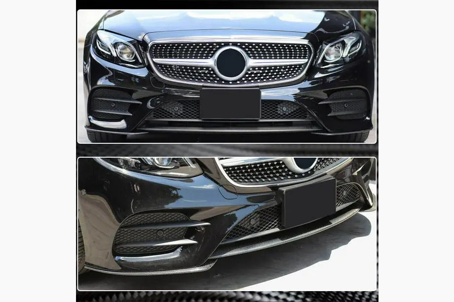 Mercedes E-class coupe C238 2016-2024 рр. Накладка на передній бампер Lip (для AMG-Line 2017-2019, Карбон) Фото 5