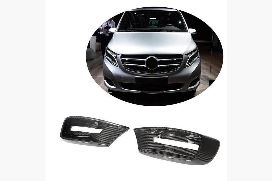 Mercedes Vito/V-class W447 2014- рр. Накладки на протитуманки V1 (2014-2019, Карбон) Фото 1