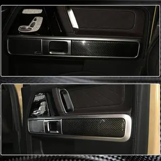 Накладки на двері в салоні (Сухий карбон) Mercedes G class W463 2018-2024 рр. фото 4