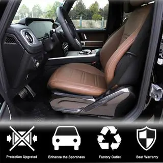Накладки на сидіння (Сухий карбон) Mercedes G class W463 2018-2024 рр. фото 3
