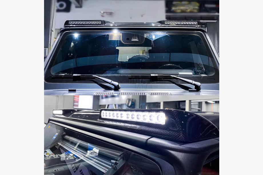 Mercedes G class W463 2018-2024 рр. Козирок AMG-Design (Карбон) Фото 3
