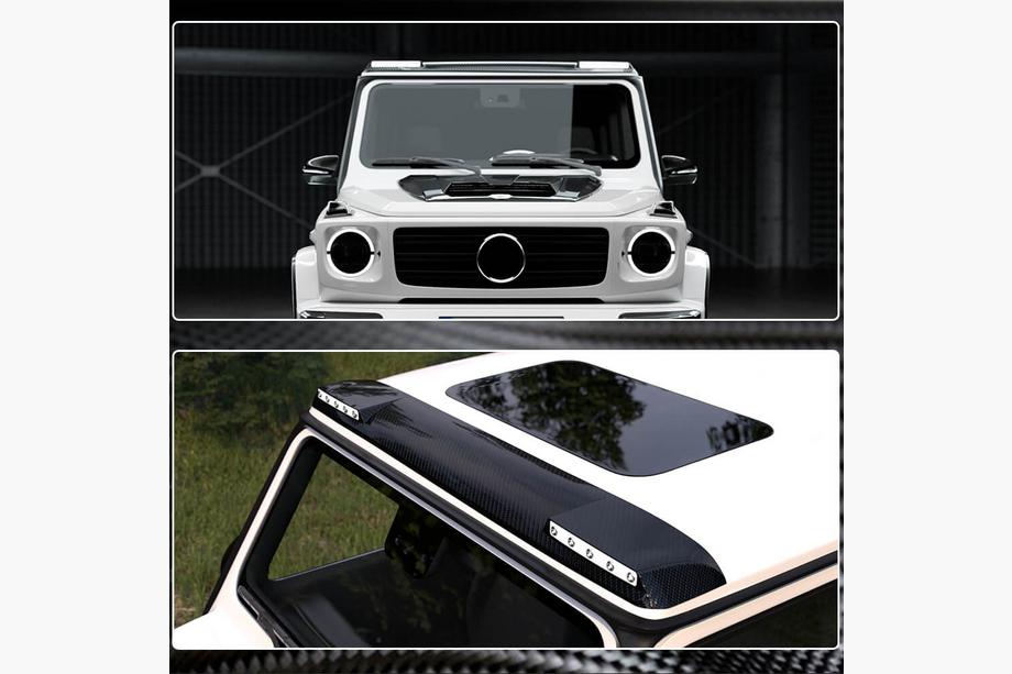Mercedes G class W463 2018-2024 рр. Козирок AMG-Design (Карбон) Фото 7