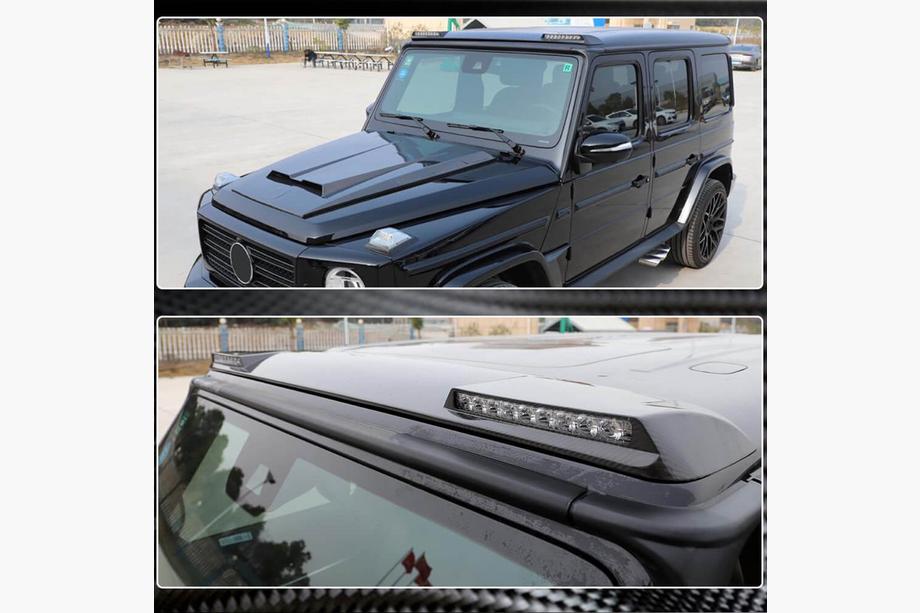 Mercedes G class W463 1990-2018 рр. Козирок AMG-Design (для 2004-2018, Карбон) Фото 6
