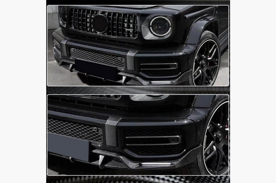 Mercedes G class W463 2018-2024 рр. Накладки на протитуманки (для G63 AMG, Карбон) Фото 4