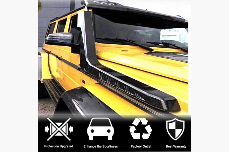 Mercedes G class W463 1990-2018 рр. Шноркель (для 2004-2018, 2шт, Карбон) Фото 3