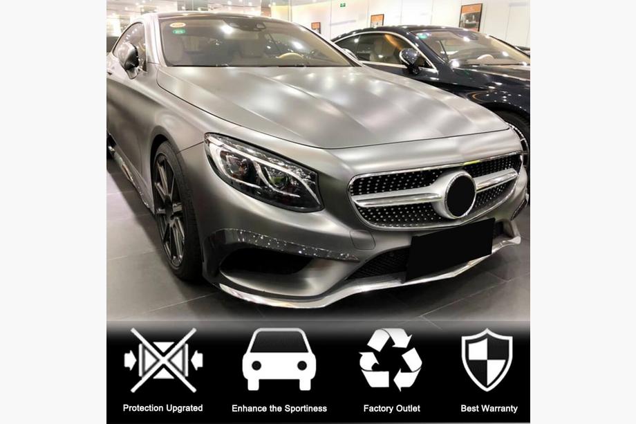 Mercedes S-class C217 Coupe 2014-2020 рр. Вставки в передній бампер (для AMG-Line 2015-2018, Карбон) Фото 3