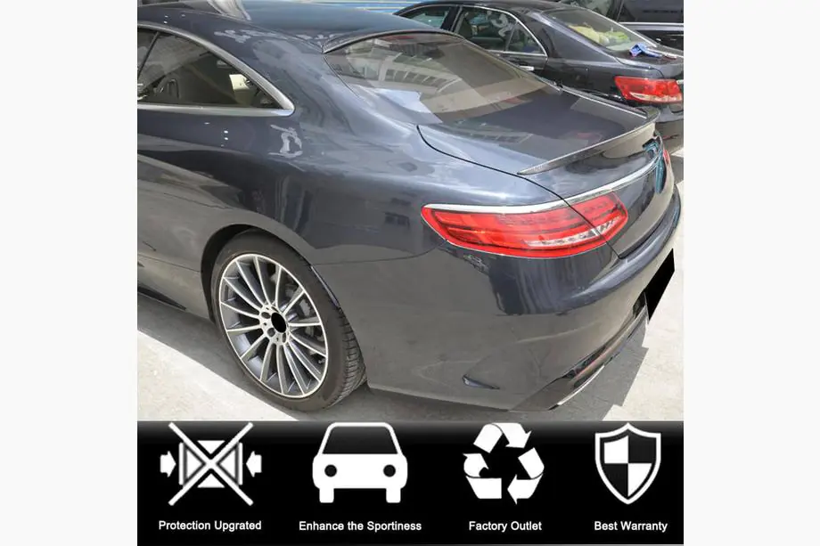 Mercedes S-class C217 Coupe 2014-2020 рр. Спойлер V1 (купе, Карбон) Фото 3