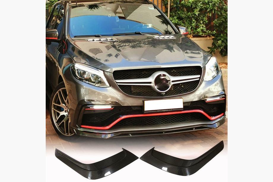 Накладки на передній бампер (для GLE63 AMG, Карбон) Image Накладки на передній бампер (для GLE63 AMG, Карбон) Image