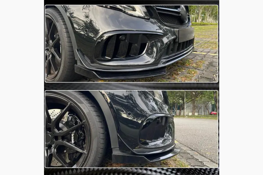 Mercedes GLA X156 2014-2019 рр. Накладки на передній бампер Flap (для GLA45 AMG 2017-2020) Фото 3
