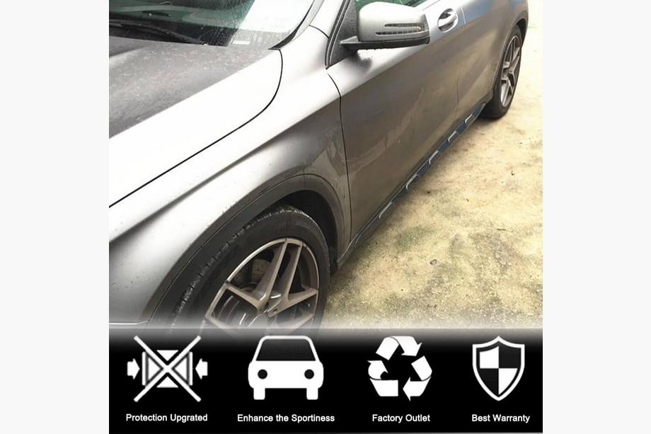 Mercedes GLA X156 2014-2019 рр. Бокові пороги (для GLA45 AMG 2013-2016, Карбон) Фото 2