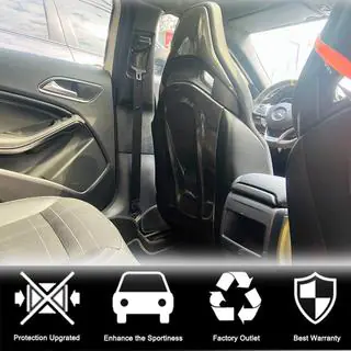Накладки на сидіння (Сухий карбон) Mercedes C-class W205 2014-2021 рр. фото 4