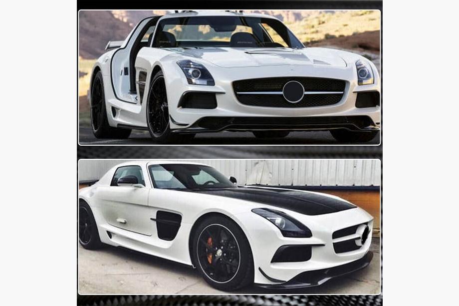 Mercedes SLS C197 2010-2014 рр. Накладка на передній бампер Lip (Карбон) Фото 5