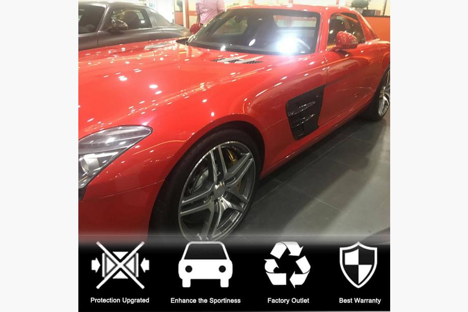 Mercedes SLS C197 2010-2014 рр. Накладки на передні крила (Сухий карбон) Фото 3