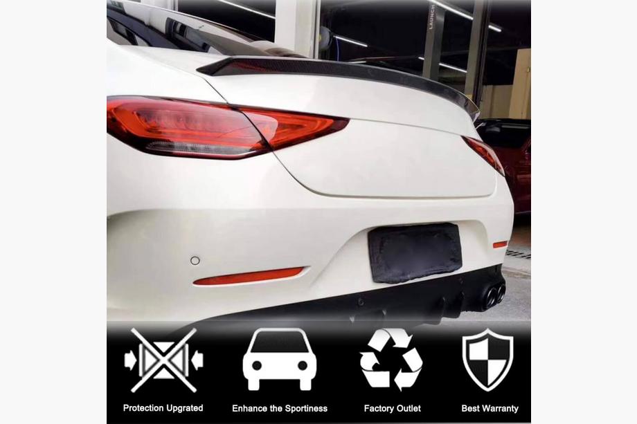Mercedes CLS C257 2018- рр. Спойлер V6 (для 2018-2020, Карбон) Фото 2