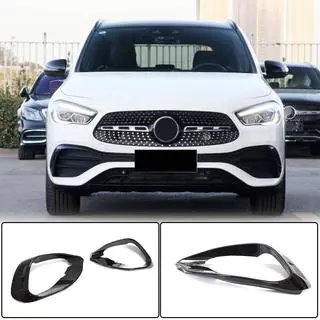 Накладки на передній бампер V1 (для AMG/AMG-Line, Карбон) фото 1