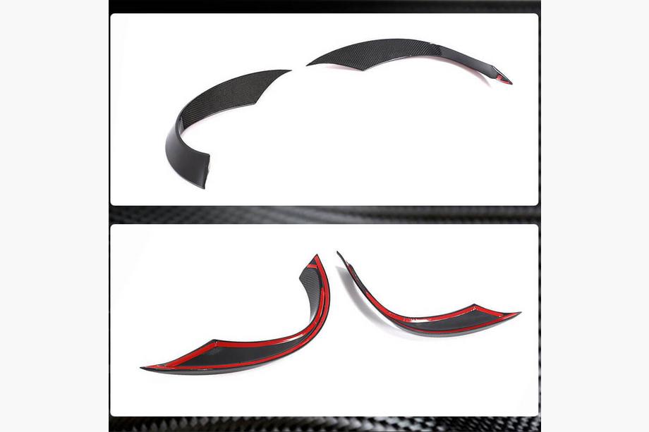 Mercedes SLK R172 2011-2016 рр. Накладки на передній бампер (для Base 2016-2020, Карбон) Фото 4