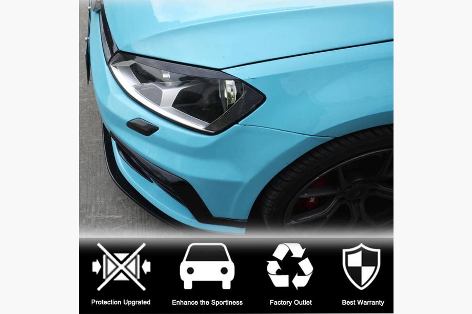 Volkswagen Golf 7/E-Golf 2012-2020 рр. Вії на фари (Карбон) Фото 3