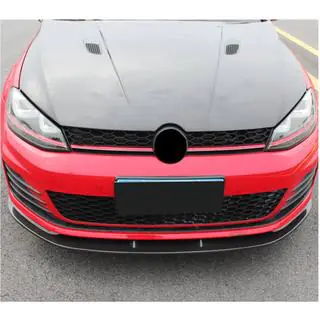 Накладка на передній бампер Lip V2 (для GTI HB 2012-2017, Карбон) фото 3