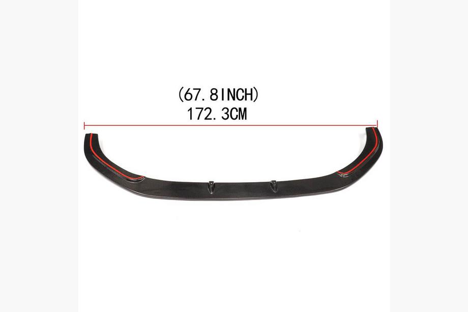 Volkswagen Golf 7/E-Golf 2012-2020 рр. Накладка на передній бампер Lip V2 (для GTI HB 2012-2017, Карбон) Фото 5