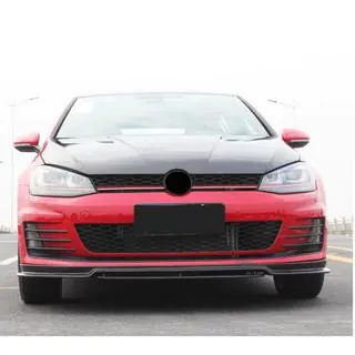 Накладка на передній бампер Lip V3 (для GTI HB 2012-2017, Карбон) фото 2