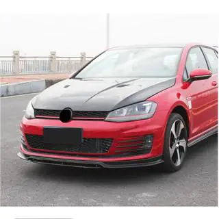 Накладка на передній бампер Lip V3 (для GTI HB 2012-2017, Карбон) фото 4