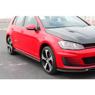 Бокові пороги (для GTI HB 2012-2017, Карбон) Volkswagen Golf 7/E-Golf 2012-2020 рр. фото 1