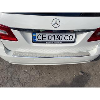 Накладка на задній бампер Carmos (SW, нерж) Mercedes E-сlass W211 2002-2009 рр. фото 3