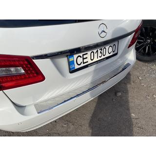 Накладка на задній бампер Carmos (SW, нерж) Mercedes E-сlass W211 2002-2009 рр. фото 4