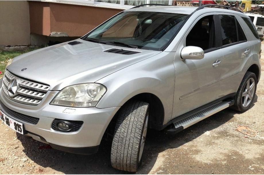 Mercedes ML W164 2005-2011 рр. Бокові пороги Allmond Grey (2 шт., алюм.) Фото 2