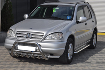 Mercedes ML W163 1997-2005 рр. Кенгурятник (нерж.) фото 5