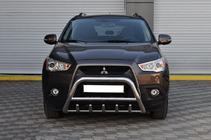 Mitsubishi ASX 2010-2023 рр. Кенгурятник WT003 (нерж.) фото 1