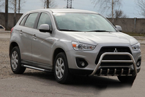 Mitsubishi ASX 2010-2023 рр. Кенгурятник WT003 (нерж.) фото 2