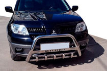 Mitsubishi Outlander 2001-2006 рр. Кенгурятник WT004 (нерж.) фото 1