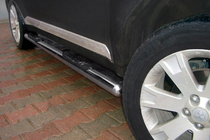 Mitsubishi Outlander 2006-2012 рр. Бічні труби (2 шт., Нерж.) фото 1