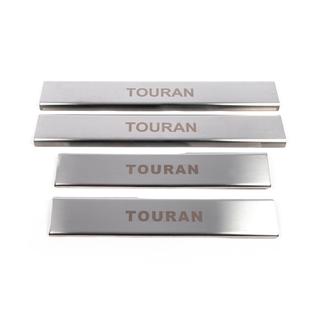 Накладки на внутрішні пороги (4 шт, нерж) Volkswagen Touran 2003-2010 рр. фото 2