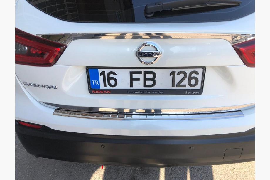 Nissan Qashqai 2014-2021 рр. Накладка над номером (нерж.) Carmos - Турецька сталь Фото 6