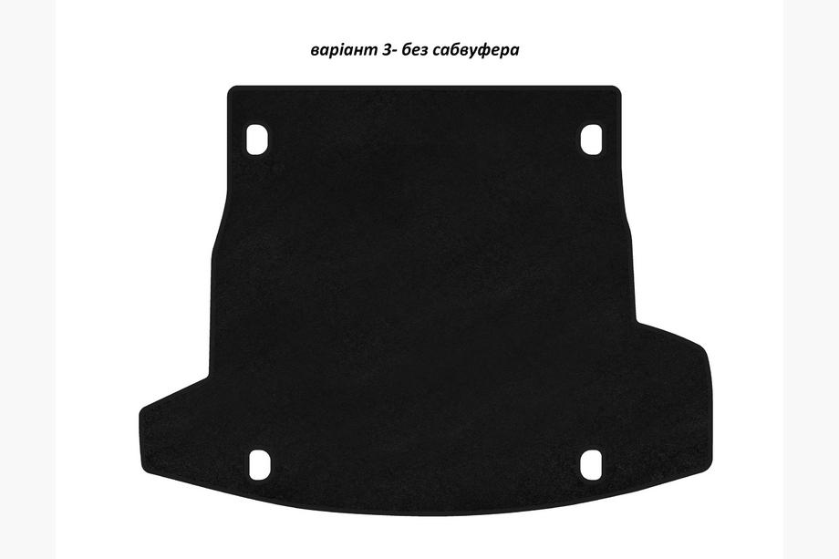 Килимок багажника текстильний Premium V-3 (без сабвуфера, Чорний) Image