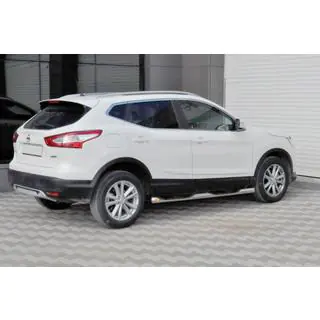 Бічні труби (2014-2017, 2 шт., нерж.) Nissan Qashqai 2014-2021 рр. фото 1