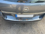 Opel Astra H 2004-2013 рр. Накладка на задній бампер OmsaLine глянець (SW, нерж) фото 4