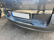 Opel Astra H 2004-2013 рр. Накладка на задній бампер OmsaLine глянець (SW, нерж) фото 5