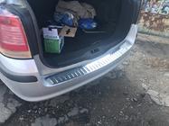 Opel Astra H 2004-2013 рр. Накладка на задній бампер OmsaLine глянець (SW, нерж) фото 6