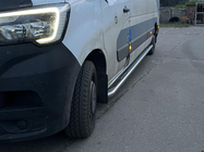 Renault Master 2011-2023 рр. Бокові пороги Premium (2 шт., Нерж.) 60 мм, середня база фото 10