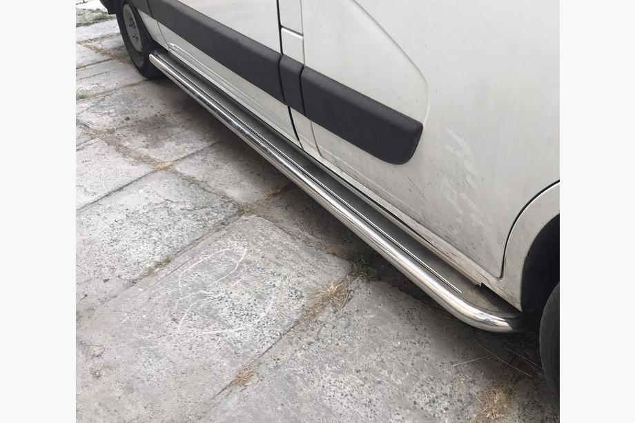 Renault Master 2011-2023 рр. Бокові пороги Premium (2 шт., Нерж.) 60 мм, довга база Фото 4