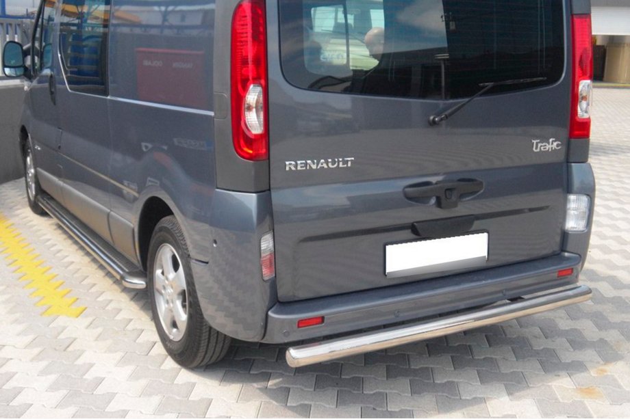 Renault Trafic 2001-2015 рр. Задній захист AK002 (нерж) Image