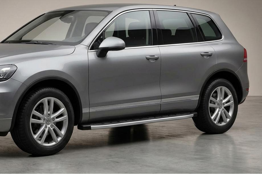 Porsche Cayenne 2003-2010 рр. Бокові пороги Fullmond (2 шт., алюм.) Image